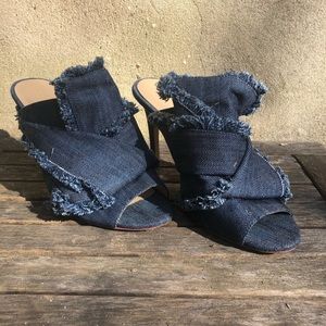 Enzo Angiolini Denim Mules